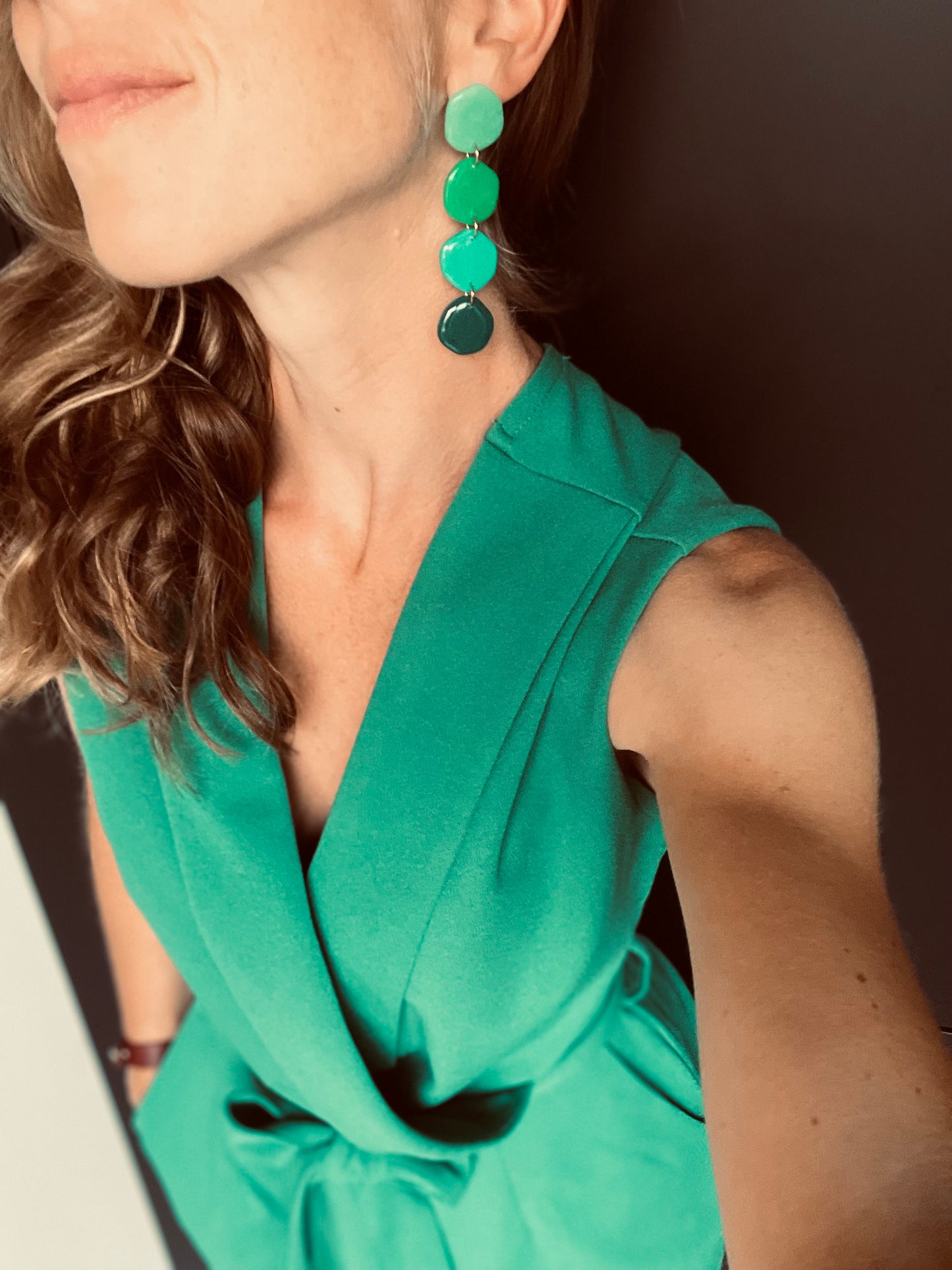Boucles d’oreille Green Lady