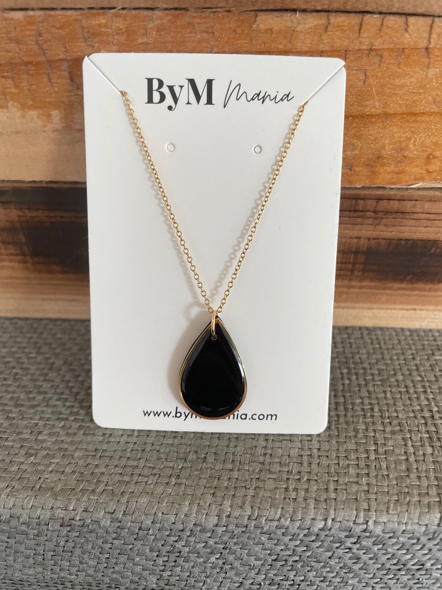 Collier Shadow goutte noire