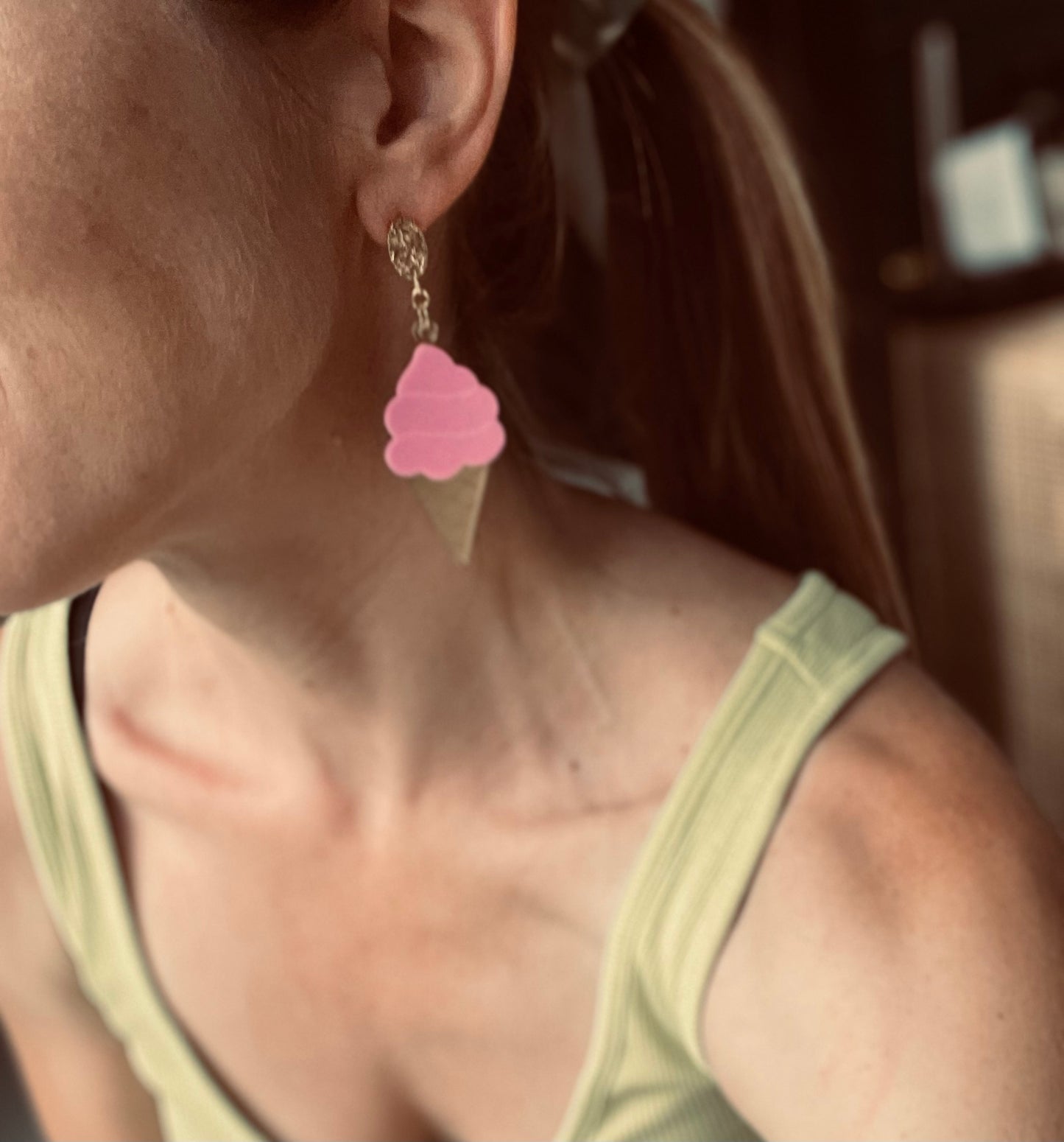 Boucles d'oreille PINK CREAM