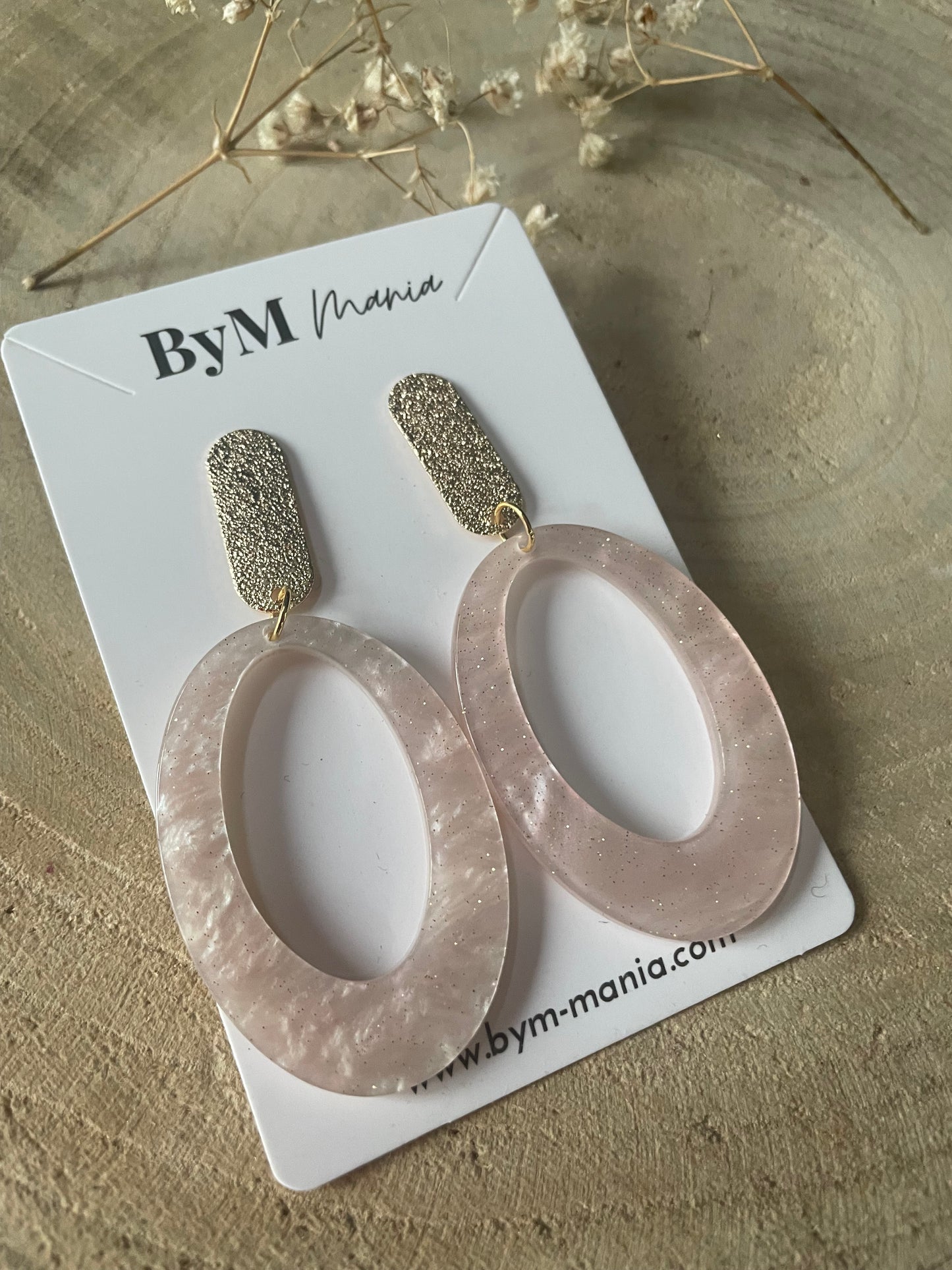 Boucles d’oreille PINK SWANN