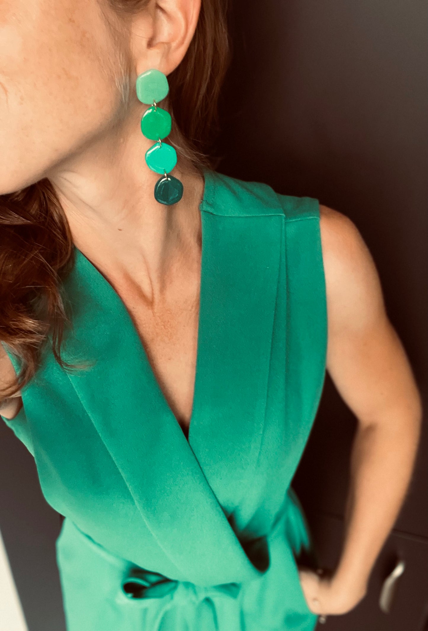 Boucles d’oreille Green Lady