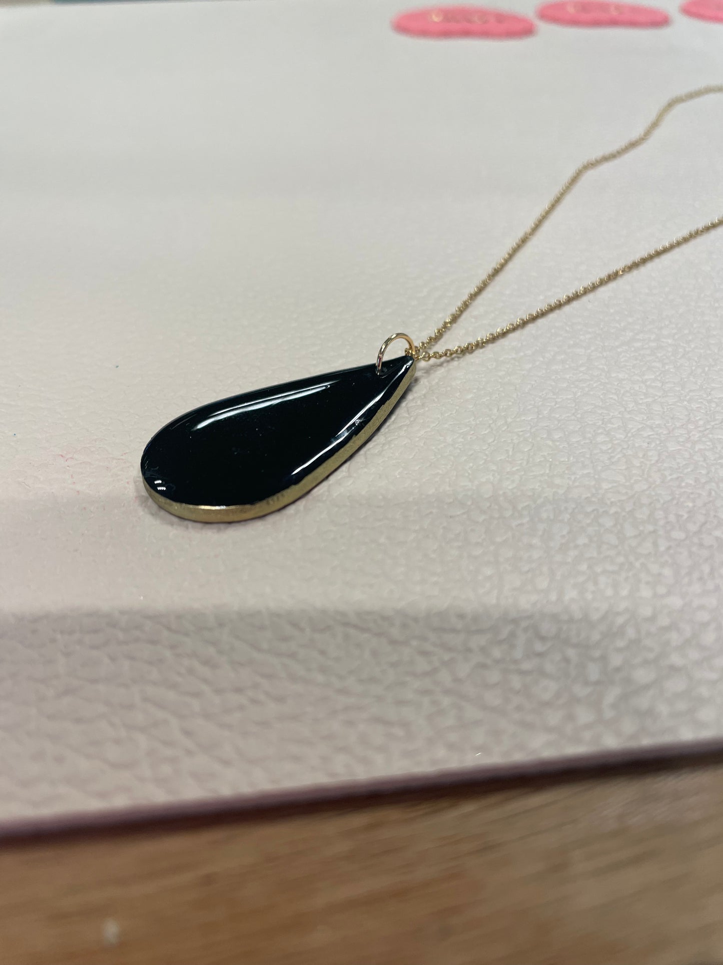 Collier Shadow goutte noire