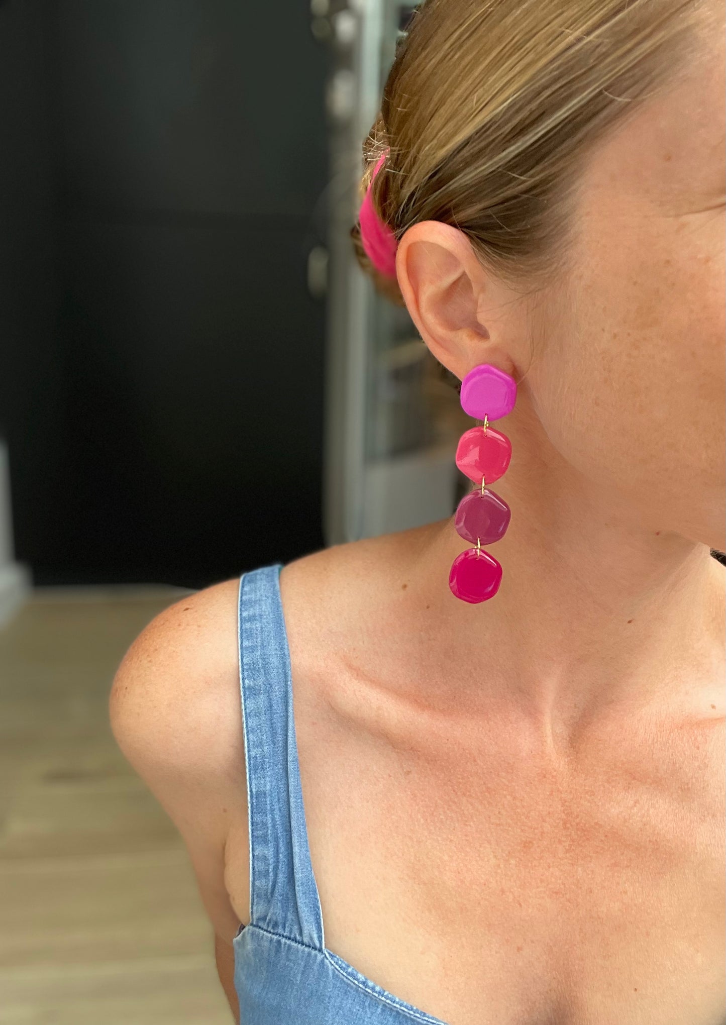 Boucles d’oreille Pink Lady