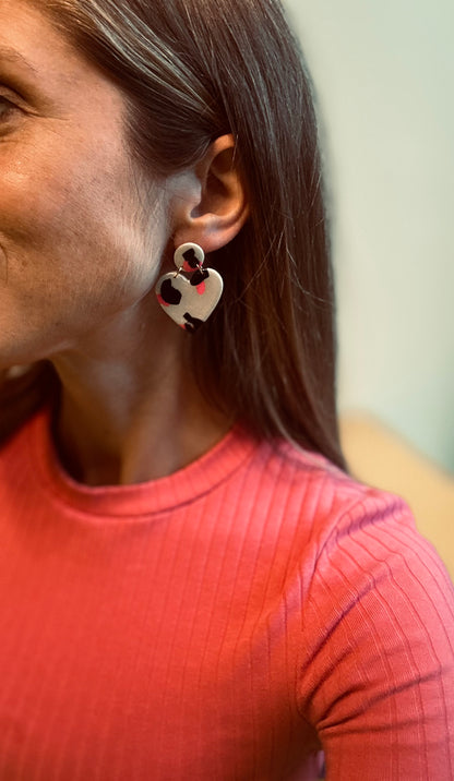 Boucles d’oreille PINK PANTHERE