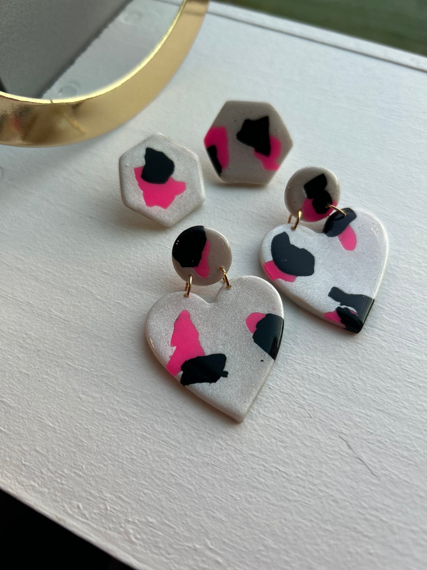 Boucles d’oreille PINK PANTHERE