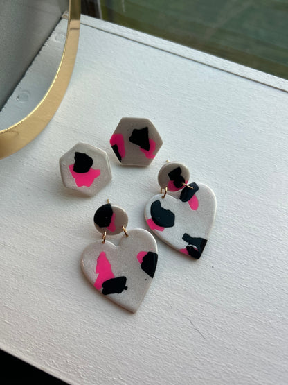 Boucles d’oreille PINK PANTHERE